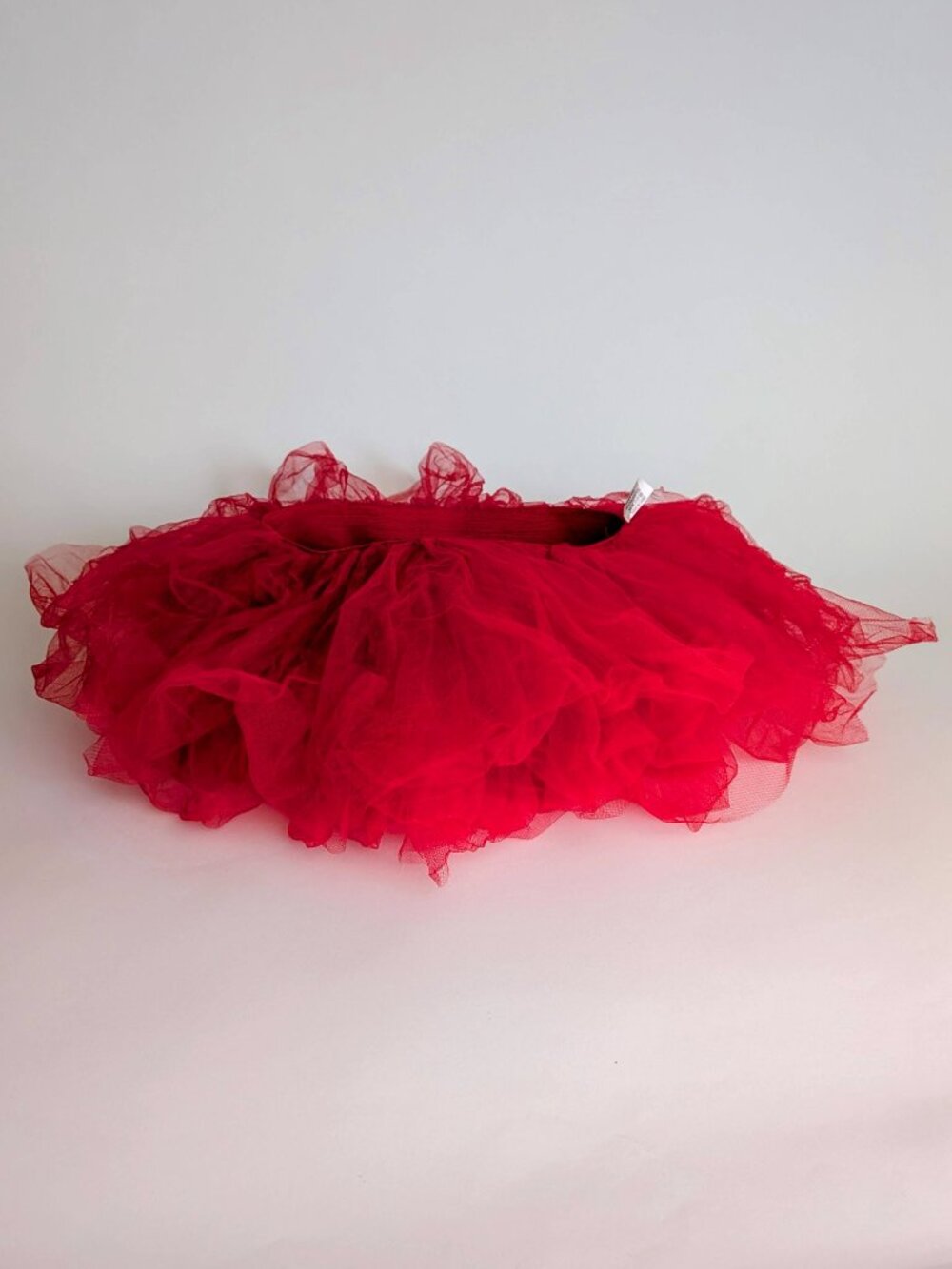 Vibrant Red Tulle Tutu Skirt - Fluffy Layered Costume Dance Regular Size